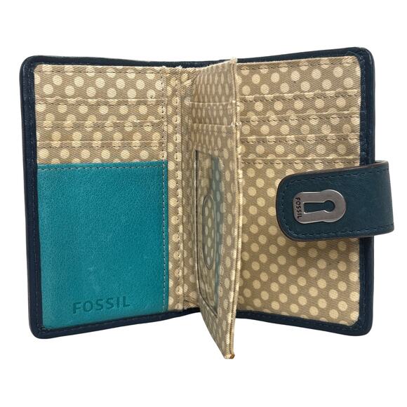 Fossil Ruby Short Patchwork Leather Wallet 5 x 4 Inches Great Condition - Picture 3 of 4